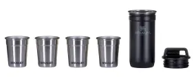 Stanley Metal Glasses In Case Adventure Matte Black 4 X 60 Ml