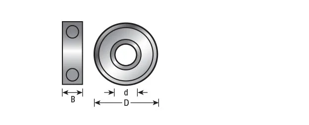 Steel Ball Bearing Guide | 10mm Overall Dia x 5mm Inner Dia x 4mm Height | 47794 | 738685477946