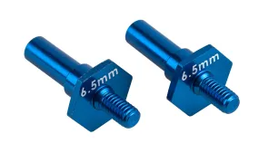 Team Associated RC10B7 Front Axles, 6.5mm, blue aluminum (ASS92462)