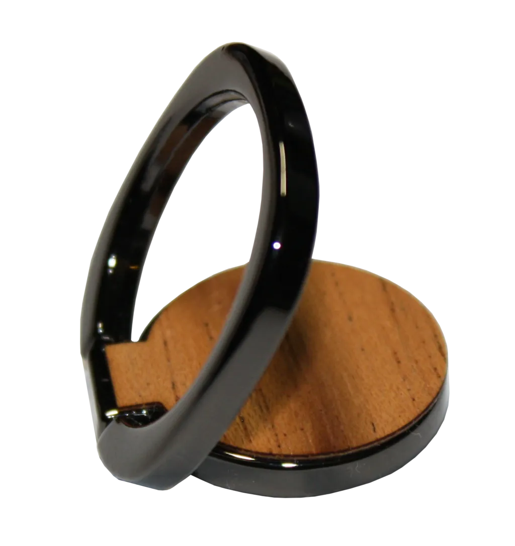 The RNGR - Wooden Ring Phone Holder & Stand