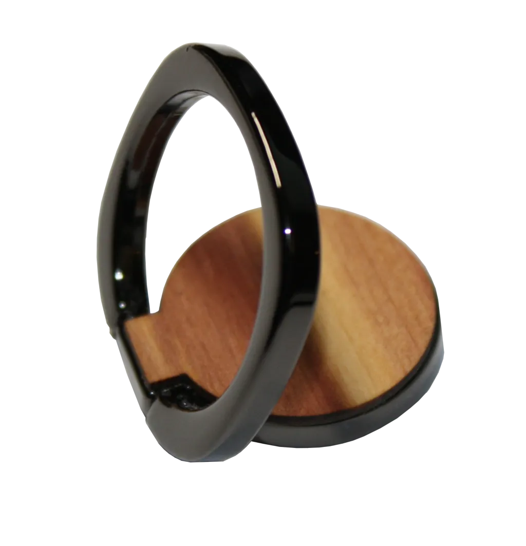 The RNGR - Wooden Ring Phone Holder & Stand