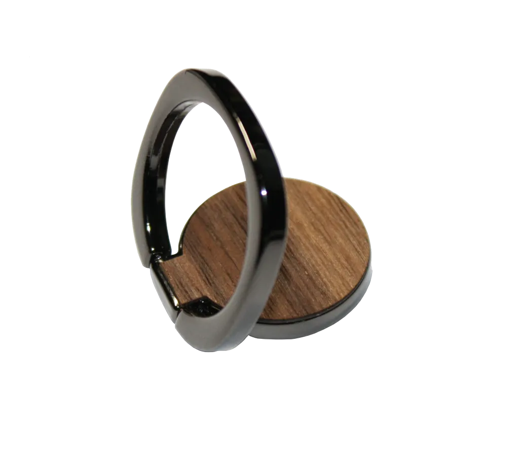 The RNGR - Wooden Ring Phone Holder & Stand