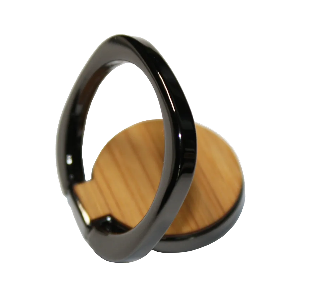 The RNGR - Wooden Ring Phone Holder & Stand