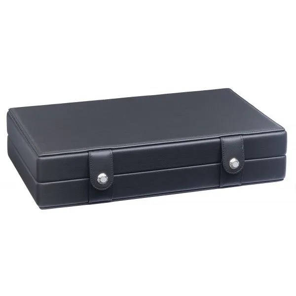 UNDERWOOD (LONDON) - 10-Unit Leather Watch Box w Compartment | UN233/BLK