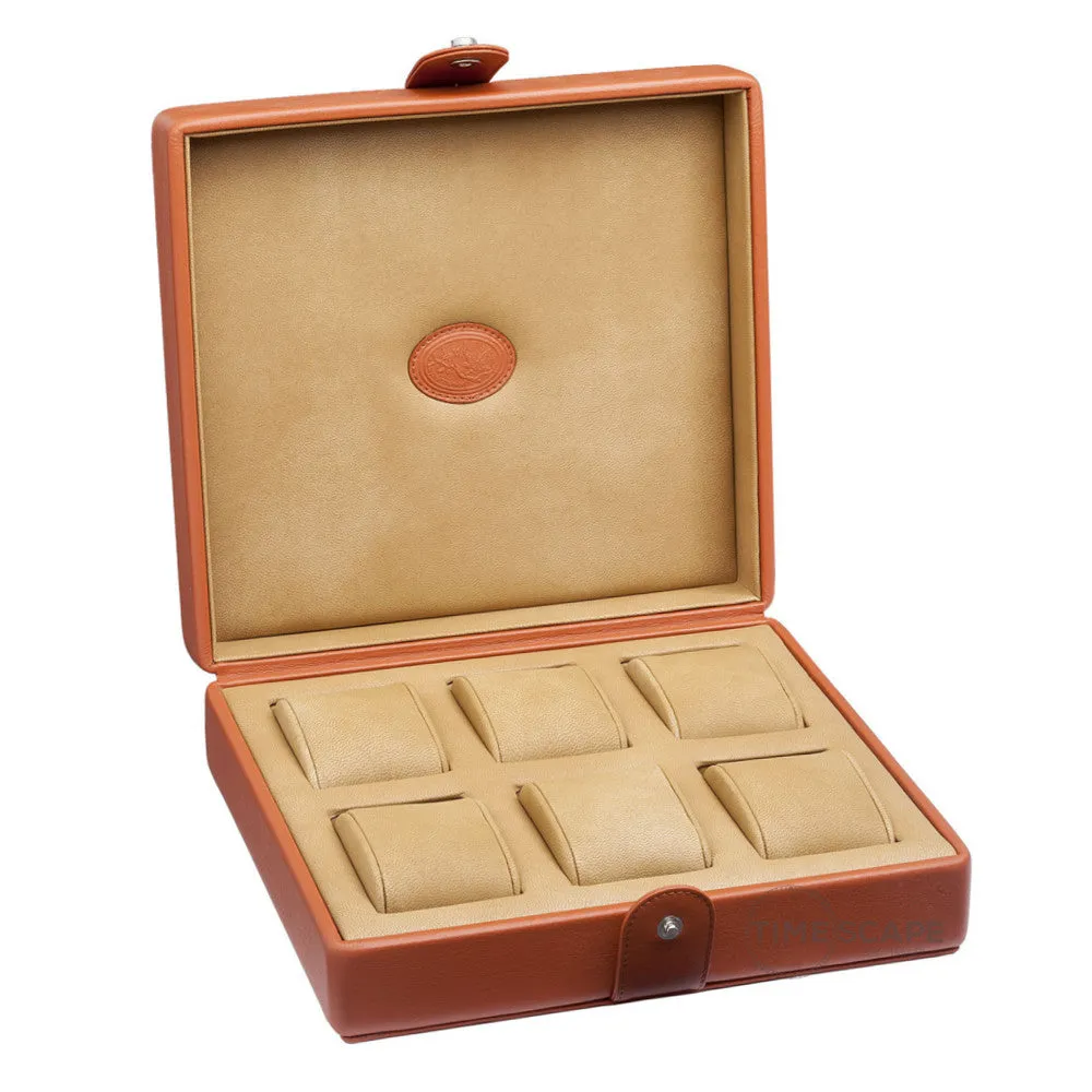 UNDERWOOD (LONDON) - 6-Unit Leather Watch Box | UN210/TAN