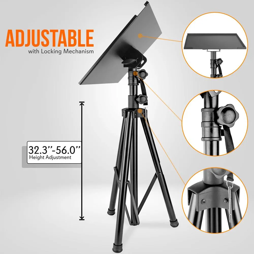 Universal Device Stand - Height Adjustable Tripod Mount (For Projector, Laptop, Notebook, Mixer, Dj Equipment)