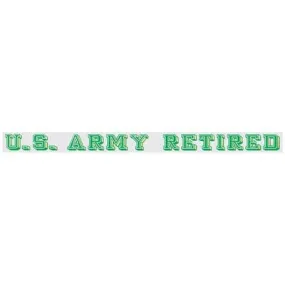 US Army Retired Decal, Window Strip