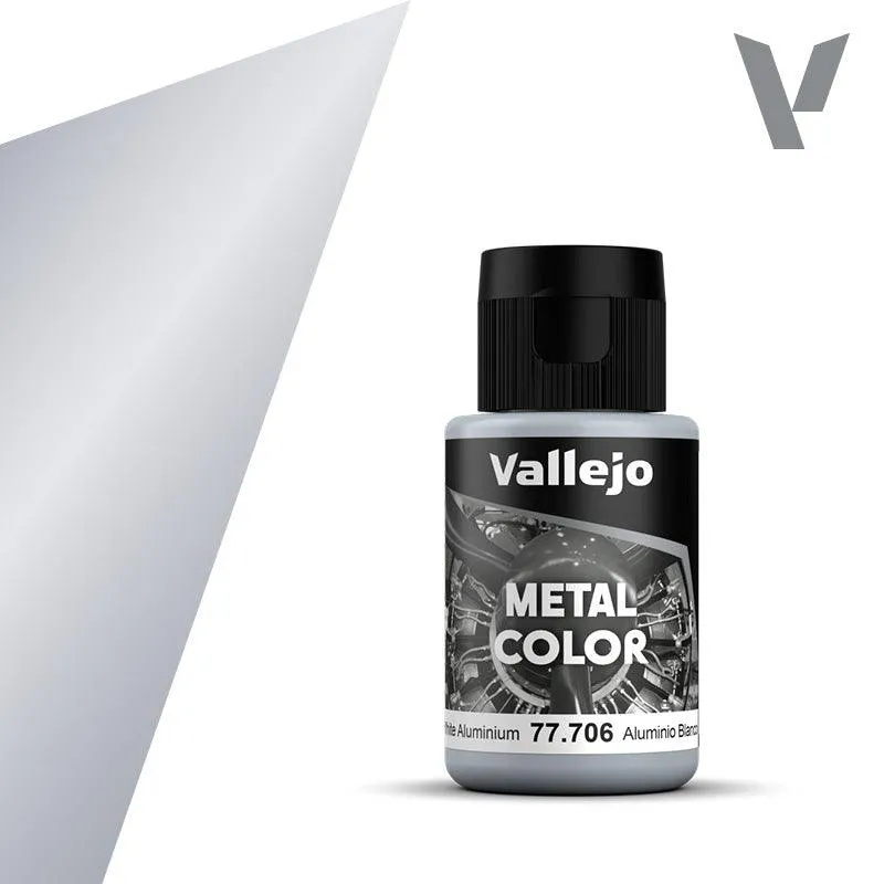 Vallejo 77706 Metal Color White Aluminum Acrylic Paint 35ml