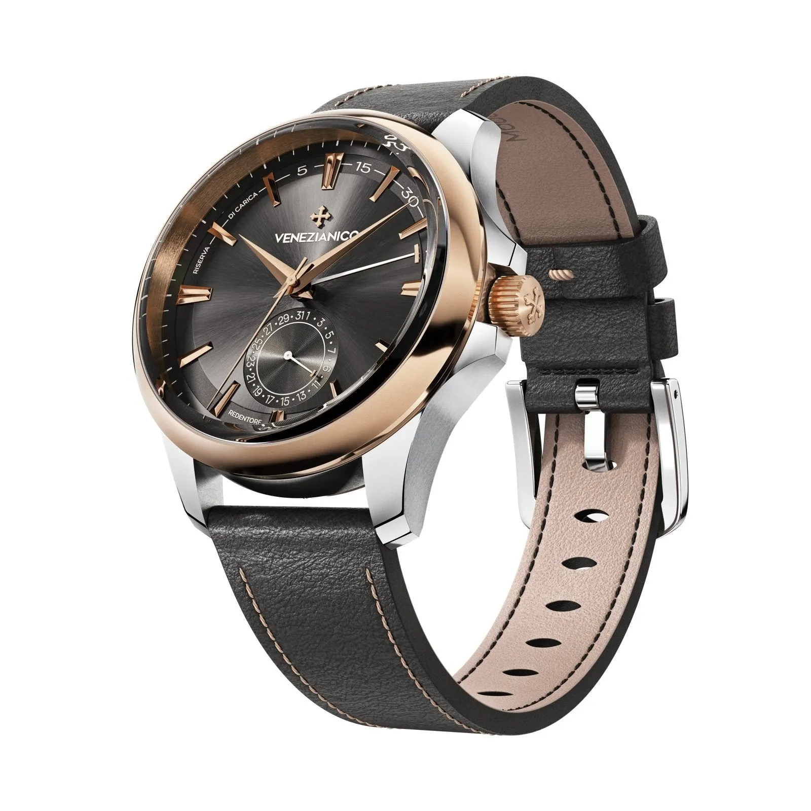 Venezianico Automatic Watch Redentore Riserva di Carica Brown Leather 1321505