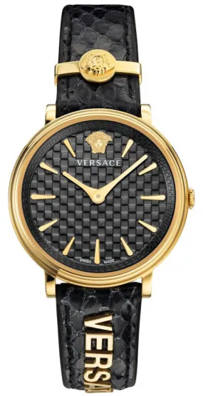 Versace Ladies Watch V-Circle 38mm Black Snake VE8101019