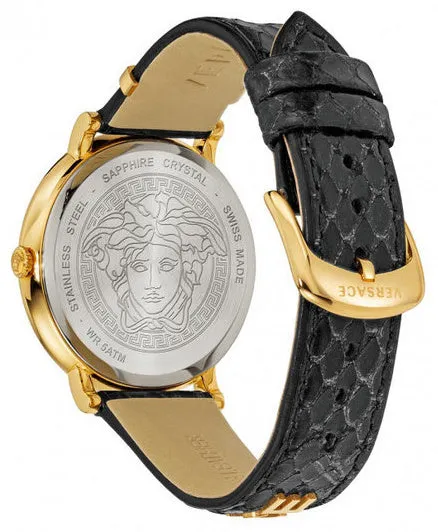 Versace Ladies Watch V-Circle 38mm Black Snake VE8101019