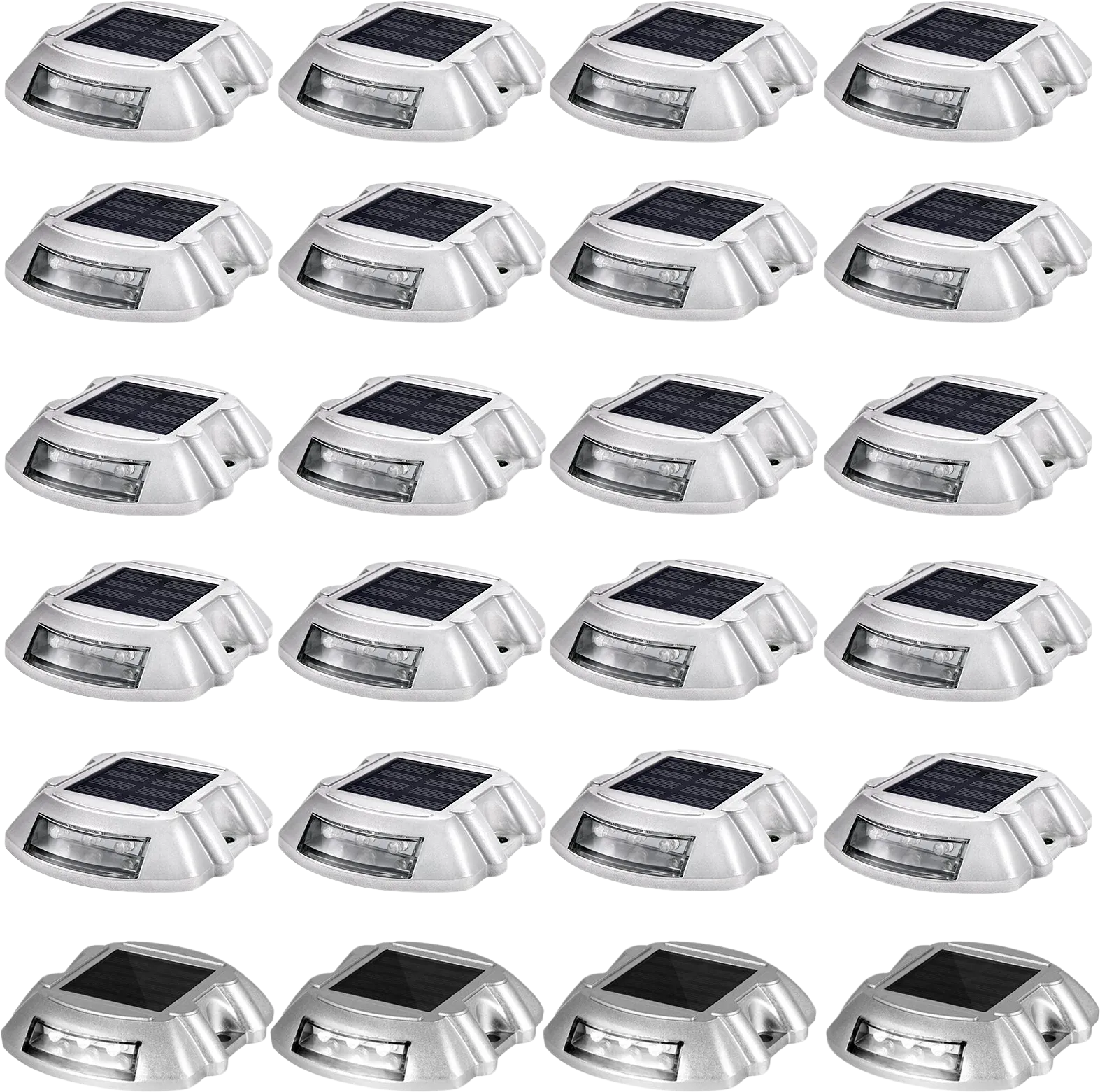 Vevor Driveway Lights 24 Pack Solar Charge LED White Wireless New