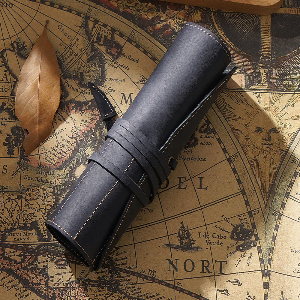 Vintage Cowhide Leather Pen Case T20