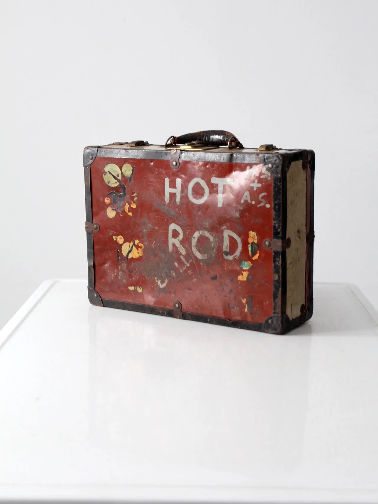 vintage metal luggage case