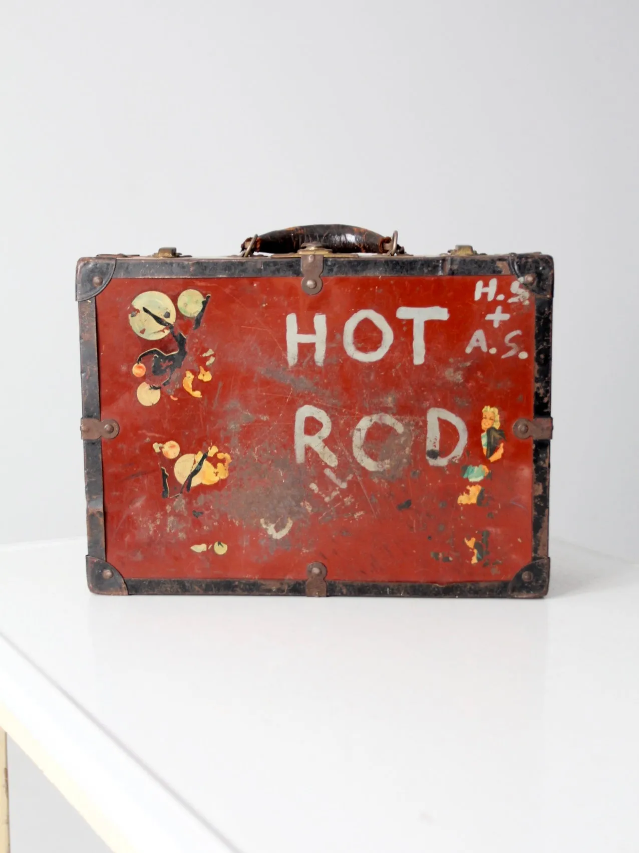 vintage metal luggage case