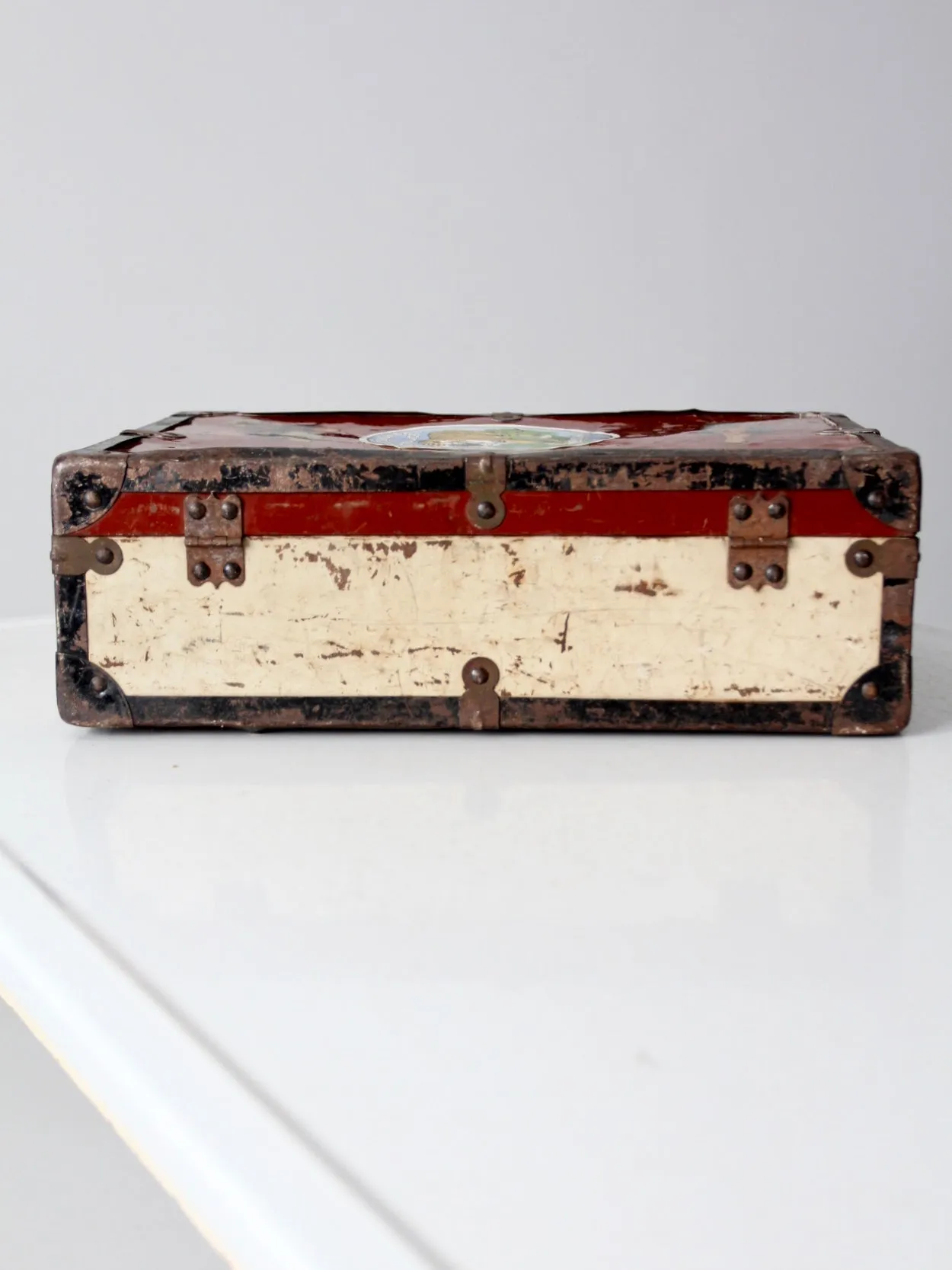 vintage metal luggage case