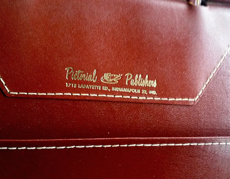 Vintage Pictoral Publishers Leather Attache Case