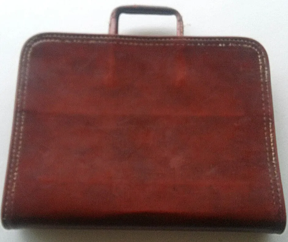 Vintage Pictoral Publishers Leather Attache Case