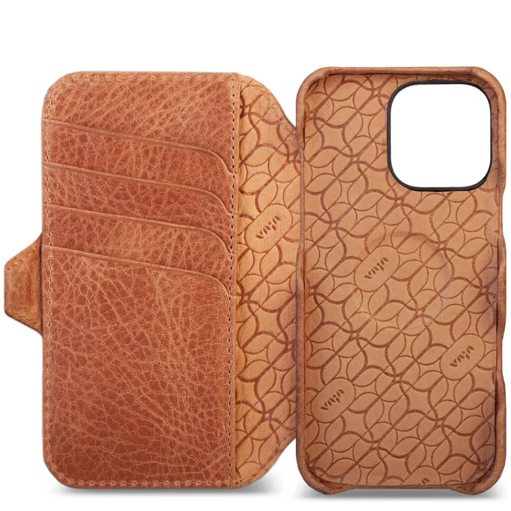 Wallet - iPhone 16 Pro leather case V-Mag