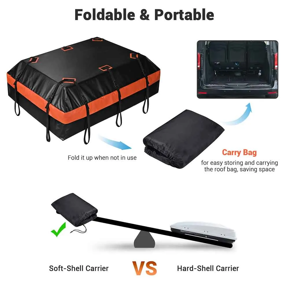 Yescom Rooftop Cargo Bag for SUV Car 21 cu ft.(52x39x17.5 in)